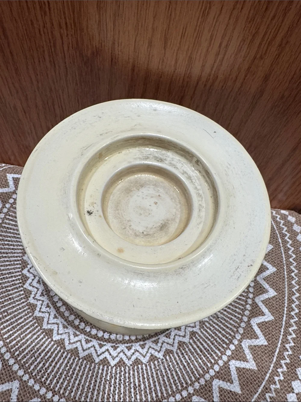 Mid Century VTG Decorative Ceramic Pedestal Greek Style Pillar Candle Holder
